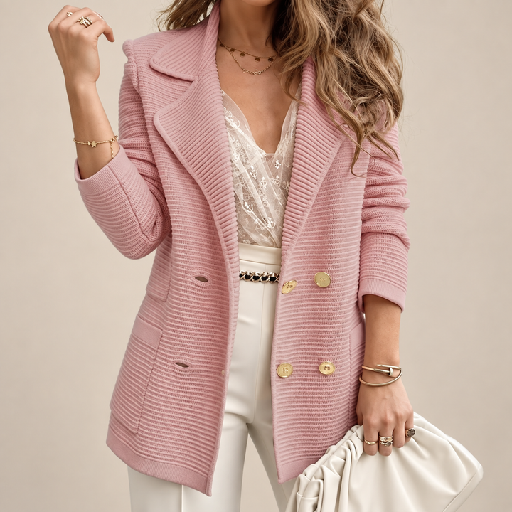 Maya | Women’s Double-Breasted Knit Blazer