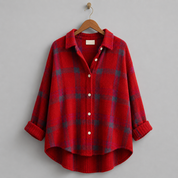 Tesa Plaid Knit Cardigan