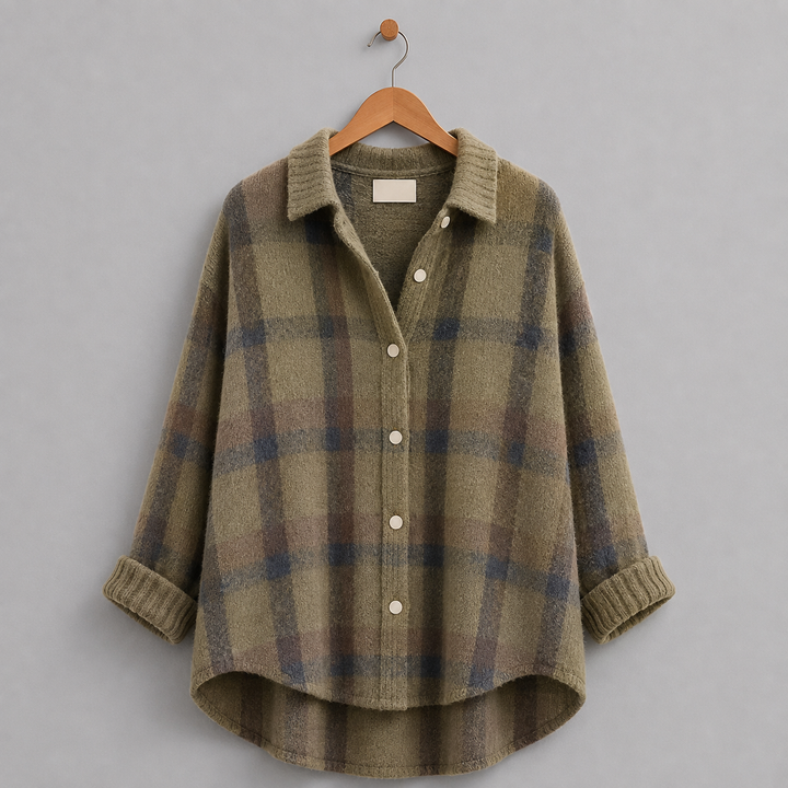 Tesa Plaid Knit Cardigan