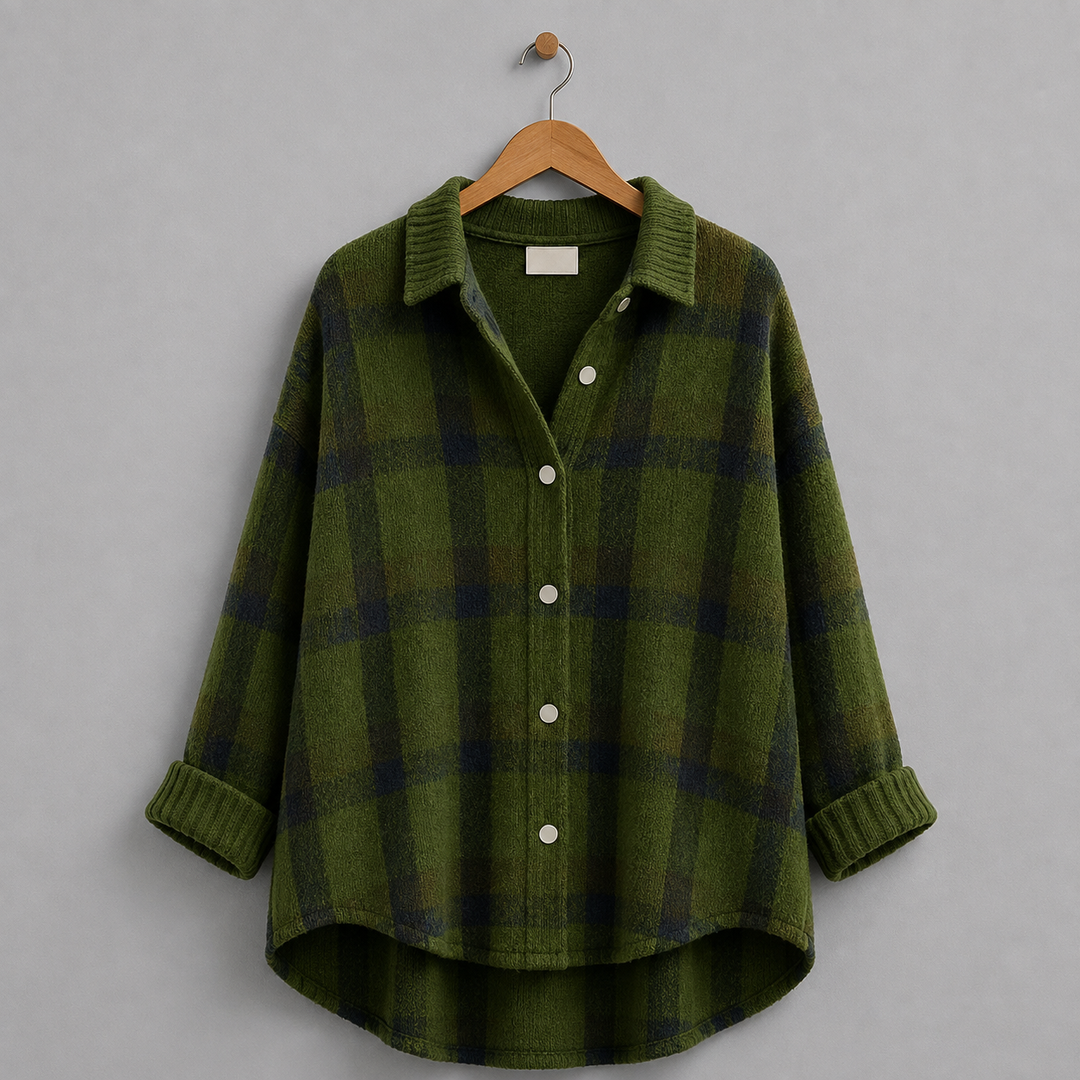 Tesa Plaid Knit Cardigan