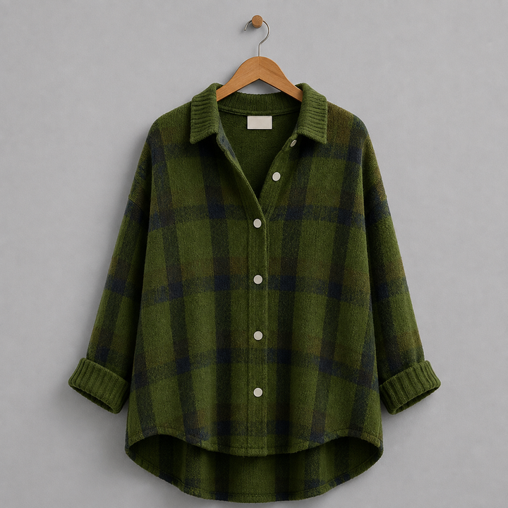 Tesa Plaid Knit Cardigan