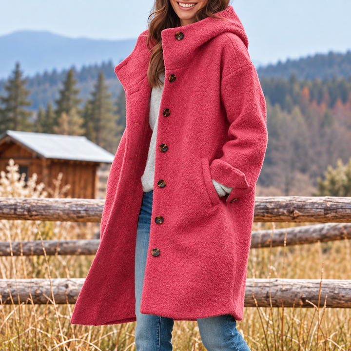 Camille | Women's Hooded Button-Front Coat