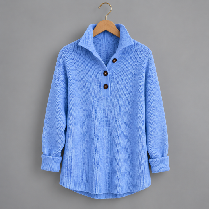 V-Neck Polo Jumper for Women