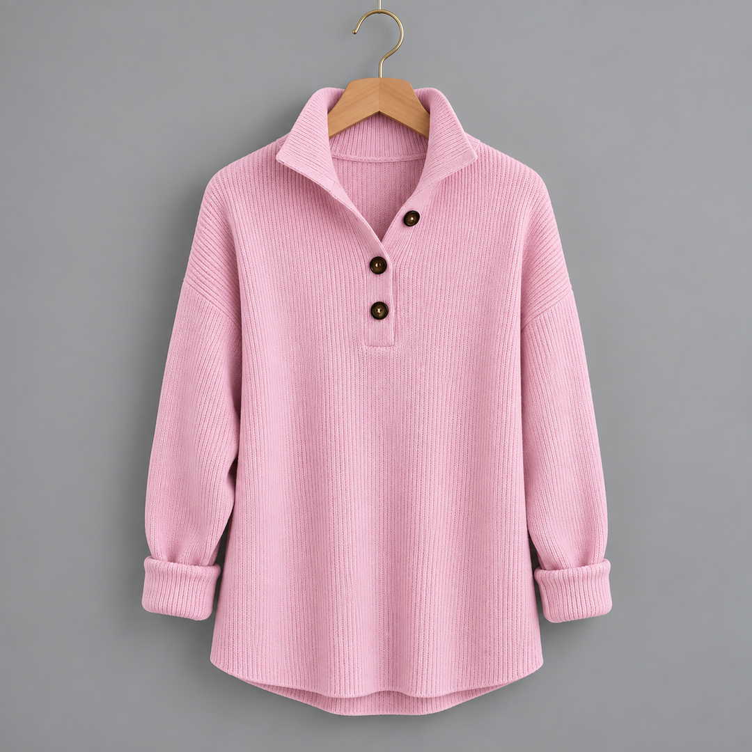 V-Neck Polo Jumper for Women