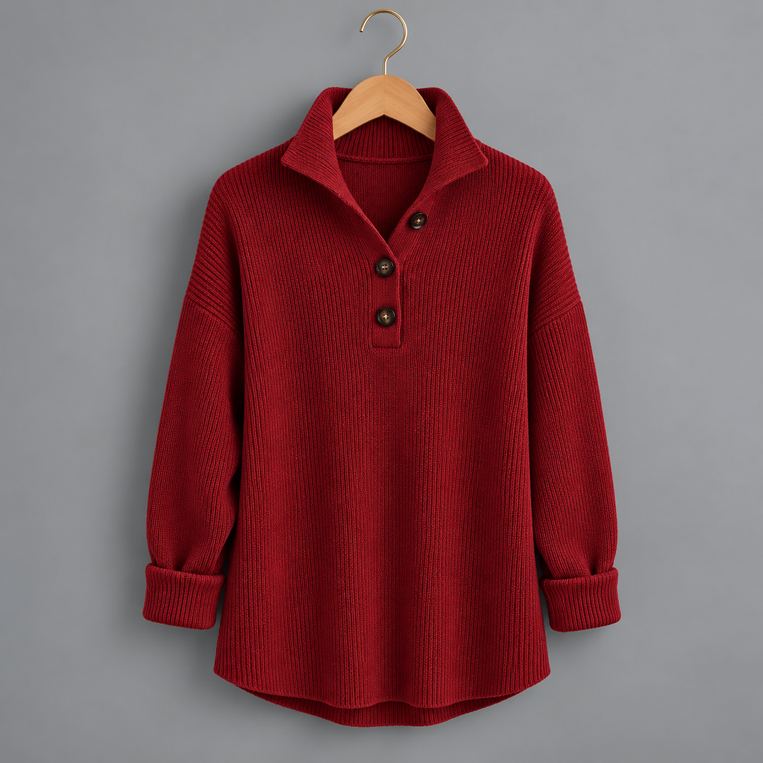 V-Neck Polo Jumper for Women