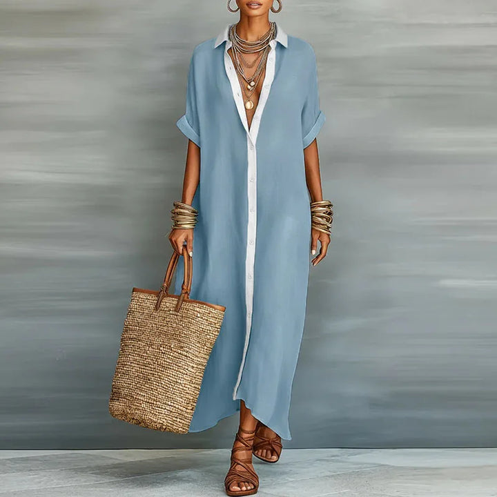 Agnes Linen Long Shirt Sundress