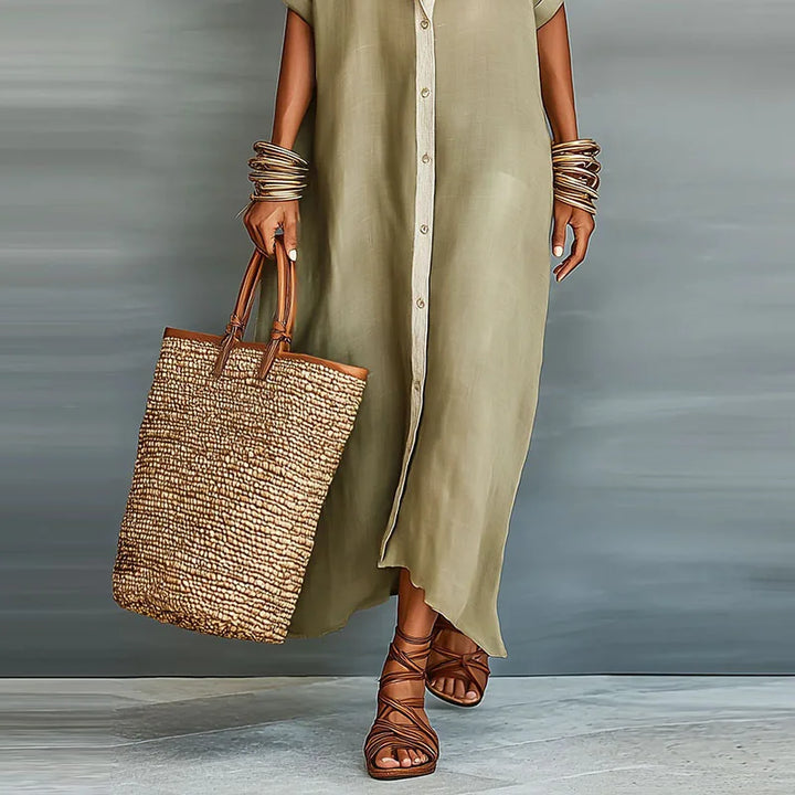 Agnes Linen Long Shirt Sundress