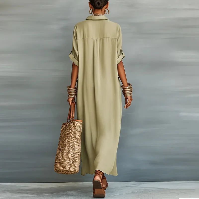 Agnes Linen Long Shirt Sundress