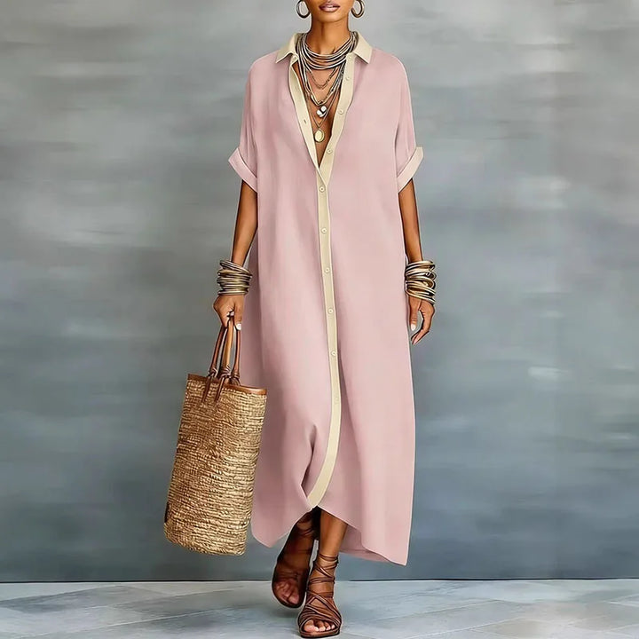 Agnes Linen Long Shirt Sundress